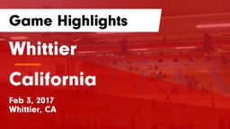 Whittier  vs California  Game Highlights - Feb 3, 2017