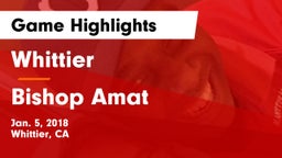 Whittier  vs Bishop Amat Game Highlights - Jan. 5, 2018