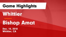 Whittier  vs Bishop Amat Game Highlights - Dec. 14, 2018