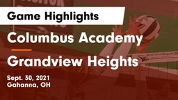 Columbus Academy  vs Grandview Heights  Game Highlights - Sept. 30, 2021
