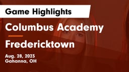 Columbus Academy  vs Fredericktown  Game Highlights - Aug. 28, 2023