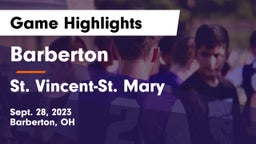 Barberton  vs St. Vincent-St. Mary  Game Highlights - Sept. 28, 2023
