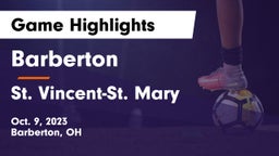 Barberton  vs St. Vincent-St. Mary  Game Highlights - Oct. 9, 2023