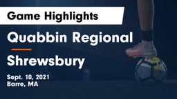 Quabbin Regional  vs Shrewsbury  Game Highlights - Sept. 10, 2021