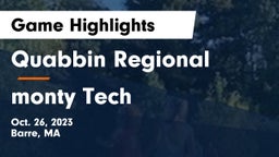 Quabbin Regional  vs monty Tech Game Highlights - Oct. 26, 2023