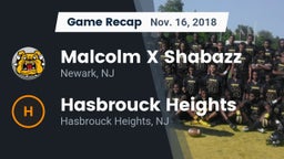 Recap: Malcolm X Shabazz   vs. Hasbrouck Heights  2018