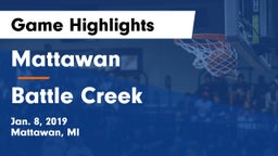 Mattawan  vs Battle Creek  Game Highlights - Jan. 8, 2019