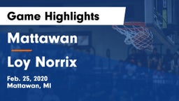 Mattawan  vs Loy Norrix Game Highlights - Feb. 25, 2020