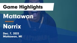 Mattawan  vs Norrix  Game Highlights - Dec. 7, 2023