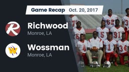 Recap: Richwood  vs. Wossman  2017