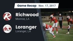 Recap: Richwood  vs. Loranger  2017