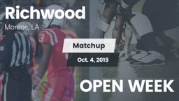 Matchup: Richwood  vs. OPEN WEEK 2019