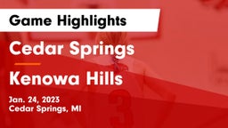 Cedar Springs  vs Kenowa Hills  Game Highlights - Jan. 24, 2023