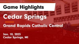 Cedar Springs  vs Grand Rapids Catholic Central  Game Highlights - Jan. 10, 2023