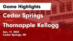 Cedar Springs  vs Thornapple Kellogg  Game Highlights - Jan. 17, 2023