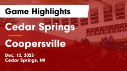 Cedar Springs  vs Coopersville  Game Highlights - Dec. 12, 2023