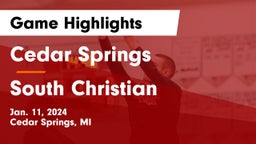 Cedar Springs  vs South Christian  Game Highlights - Jan. 11, 2024
