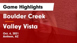 Boulder Creek  vs Valley Vista  Game Highlights - Oct. 6, 2021