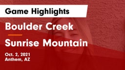 Boulder Creek  vs Sunrise Mountain  Game Highlights - Oct. 2, 2021
