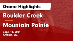 Boulder Creek  vs Mountain Pointe  Game Highlights - Sept. 14, 2021