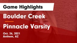 Boulder Creek  vs Pinnacle  Varsity Game Highlights - Oct. 26, 2021