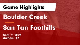Boulder Creek  vs San Tan Foothills  Game Highlights - Sept. 2, 2022