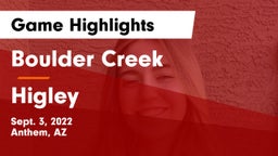 Boulder Creek  vs Higley  Game Highlights - Sept. 3, 2022