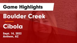 Boulder Creek  vs Cibola Game Highlights - Sept. 14, 2022