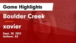 Boulder Creek  vs xavier Game Highlights - Sept. 20, 2022