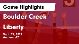Boulder Creek  vs Liberty  Game Highlights - Sept. 22, 2022