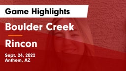 Boulder Creek  vs Rincon  Game Highlights - Sept. 24, 2022