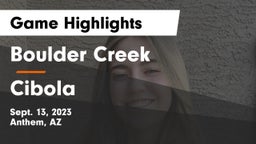 Boulder Creek  vs Cibola  Game Highlights - Sept. 13, 2023