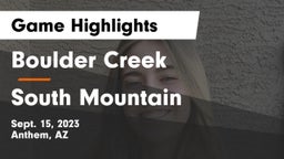 Boulder Creek  vs South Mountain  Game Highlights - Sept. 15, 2023