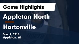 Appleton North  vs Hortonville  Game Highlights - Jan. 9, 2018
