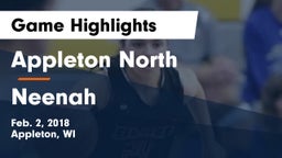 Appleton North  vs Neenah  Game Highlights - Feb. 2, 2018