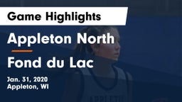 Appleton North  vs Fond du Lac  Game Highlights - Jan. 31, 2020