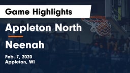 Appleton North  vs Neenah  Game Highlights - Feb. 7, 2020