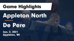 Appleton North  vs De Pere  Game Highlights - Jan. 2, 2021