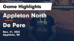 Appleton North  vs De Pere  Game Highlights - Nov. 21, 2023