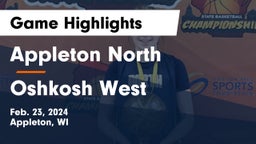 Appleton North  vs Oshkosh West  Game Highlights - Feb. 23, 2024