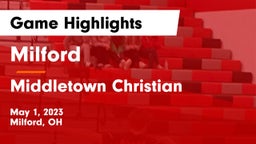 Milford  vs Middletown Christian  Game Highlights - May 1, 2023