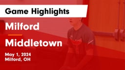 Milford  vs Middletown  Game Highlights - May 1, 2024