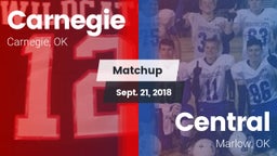 Matchup: Carnegie  vs. Central  2018