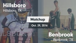 Matchup: Hillsboro High vs. Benbrook  2016