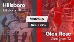 Matchup: Hillsboro High vs. Glen Rose  2016
