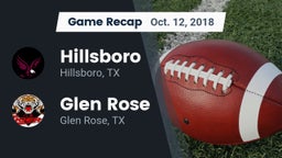 Recap: Hillsboro  vs. Glen Rose  2018