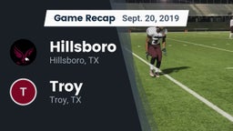 Recap: Hillsboro  vs. Troy  2019