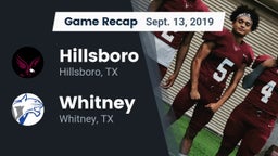 Recap: Hillsboro  vs. Whitney  2019