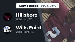 Recap: Hillsboro  vs. Wills Point  2019