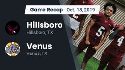 Recap: Hillsboro  vs. Venus  2019